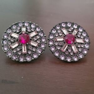Pink and Lilac Post Earrings